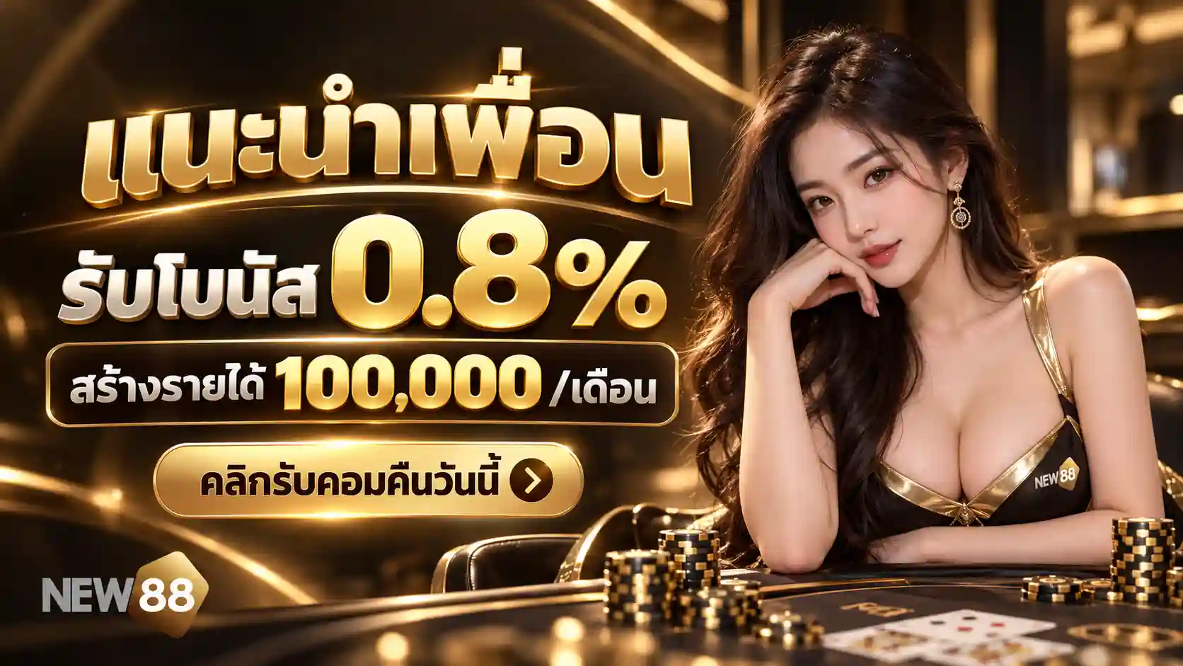 แนะนำเพื่อน รับโบนัส NEW88